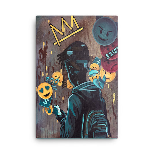 "Digital Dopamine" 24" x 36" Canvas Print