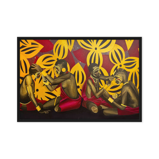 "Pregame" 36" x 24" Framed Canvas Print