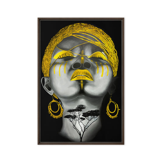 "Golden Roots" 24" x 36" Framed Canvas Print