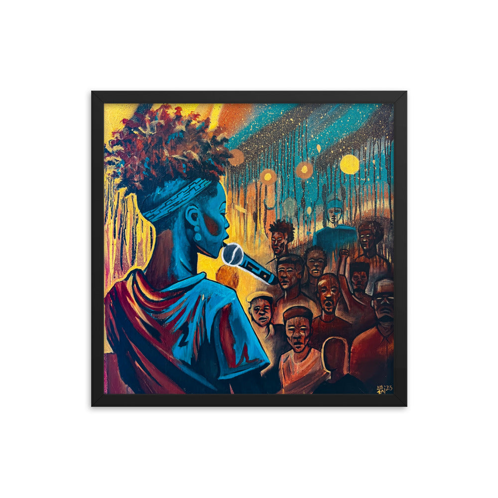 "Spoken" 18" x 18" Framed Print