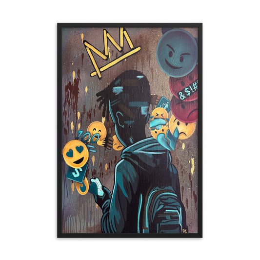 "Digital Dopamine" 24" x 36" Framed Print