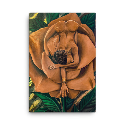 "Blaque Rose" 24" x 36" Canvas Print