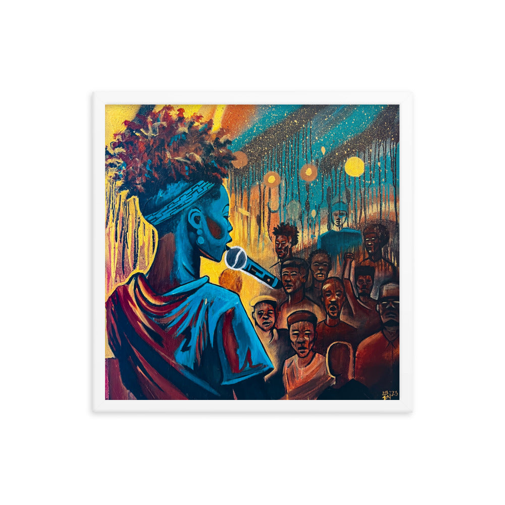"Spoken" 18" x 18" Framed Print